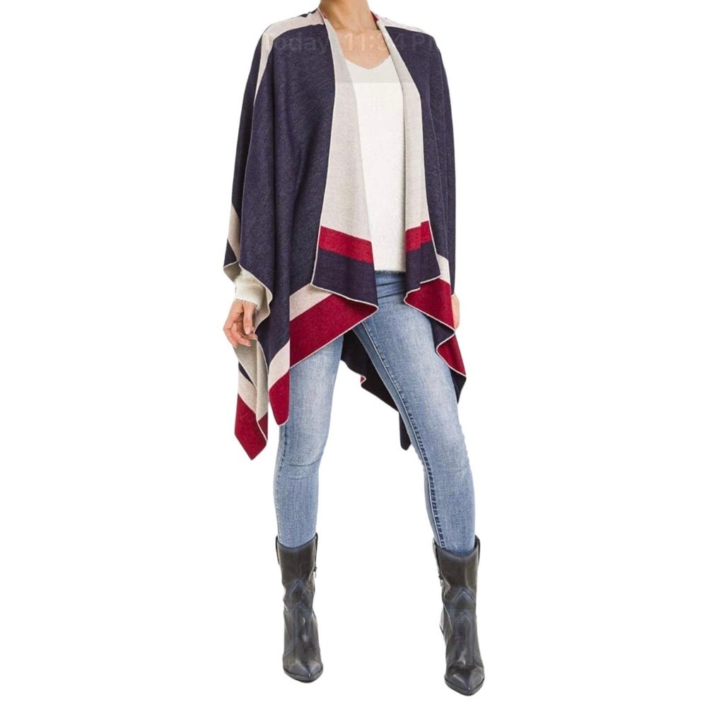 Meliflous Women's Shawl Wrap Poncho Ruana Cape Cardigan Sweater Open Front‎ OS